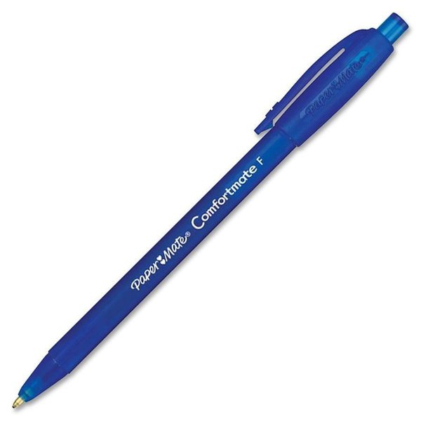 Paper Mate Comfortmate Retractable Ballpoint Pen, Fine, Blue/BE PK PAP6360187